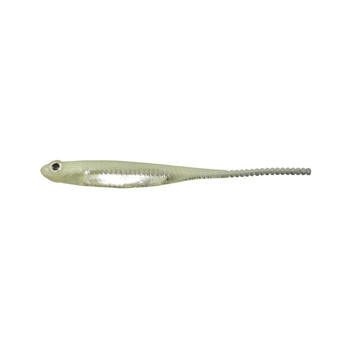 Fish Arrow Flash J Slim 1.5" SW Soft Plastic Ajing Fishing Lure L134 Lumi Nova Glow / Silver