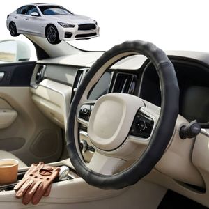 Australian Goose Steering Wheel Cover for Infiniti Q50 2014 - 2019 Circle Black