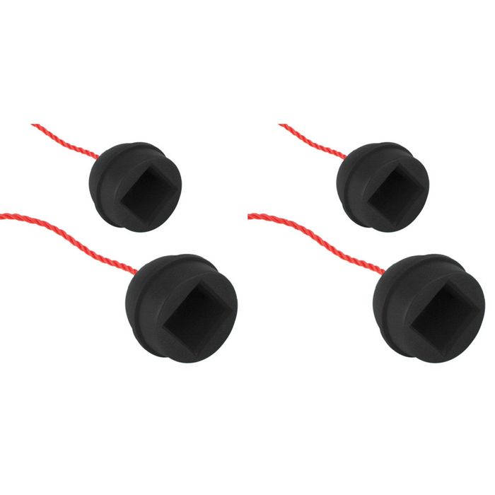 2x 2PK Formula Sports Rubber Chalk Holder w/ Rope - Black