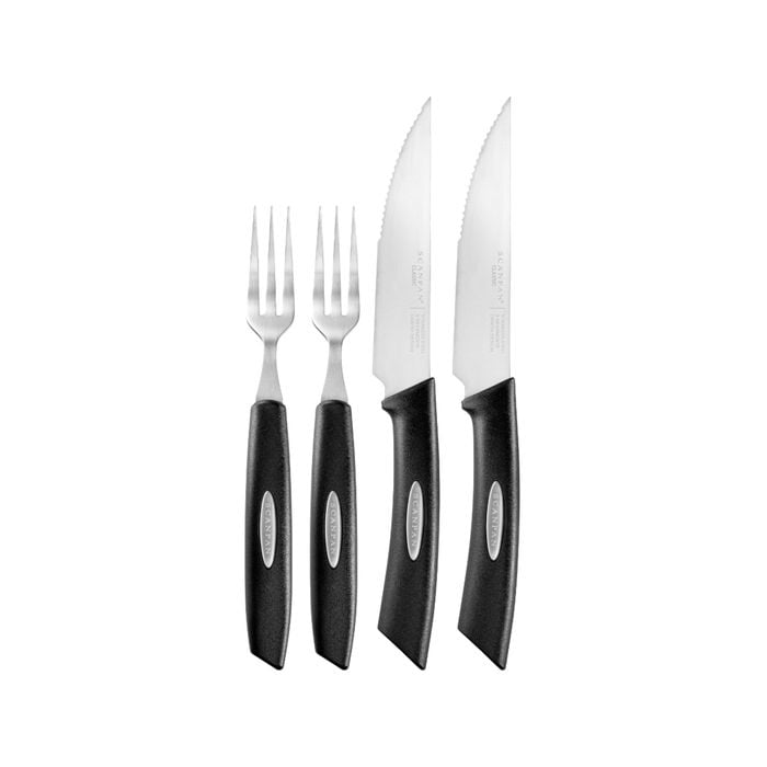 Scanpan Classic 4pc Texas Steak Knife + Fork Set 4 Piece