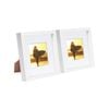 Nicola Spring 8" X 8" White 3d Box Photo Frames - 4" X 4" Mount - Pack Of 2