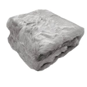 Bloomington Ariana Luxury Ultra Soft Long Fleece Faux Fur Throw Rug 127 x 152 cm Dove Grey