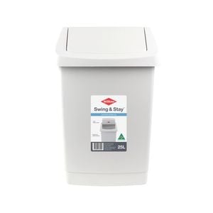 Décor 25L Off White Swing And Stay Bin