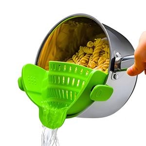 Catzon Silicone Pasta Strainer Heat Resistant Colander-Green