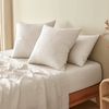 Natural Home 100% European Flax Linen Natural Euro Pillowcase Twin Pack