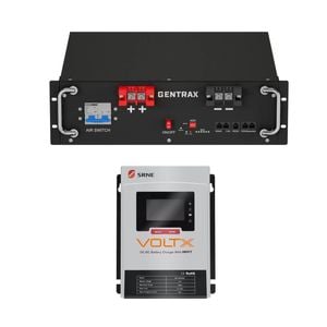 Gentrax 5120wh 100ah Lithium Battery Module + 12v 50a Dc-dc Mppt Lifepo4 Charger - 4wd, Caravan & Off-grid Power System