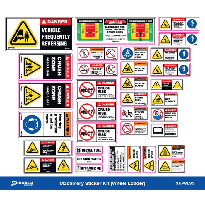 Pinnacle Wheel Loader Machinery Sticker Kit