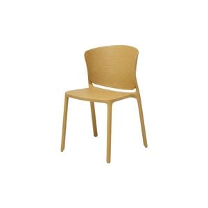 Olg Ripple Commercial Grade Moulded Plastic Stackable Chair Honey Yellow