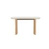Raimon Furniture Bronya Rectangular Matte Ceramic Top Hallway Console Table Natural/White