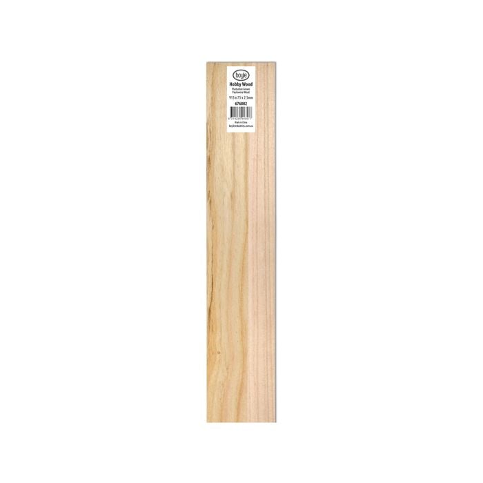 Boyle 915 x 75 x 2.5mm Hobby Wood Sheet