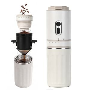 Advwin Portable Coffee Grinder & Drip Coffee Maker, Rechargeable Coffee Bean Grinder with 7 Settings