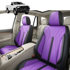 Australian Goose Front Seat Covers for Mitsubishi Triton Single Cab 2015 - 2023 (MQ MR) - PU Leather, Purple (2pc)