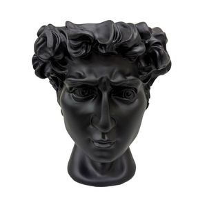 Urban Attitude David Head Planter - Matte Black