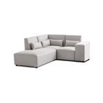 Foret 4 Seater Sofa Modular Corner Lounge Couch Fabric Left Chaise Ottoman Beige L Shape