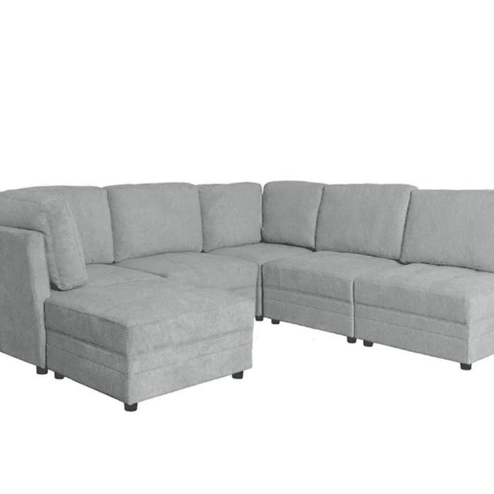 Rory Sectional Sofa Set Linent - Light Grey