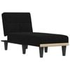 vidaXL Chaise Longue Reclining Chair Upholstered Lounge Sofa Black Fabric