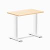 Desky Fixed Height Mini Hardwood Office Desk White Frame 80cm