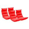 SOGA 4X Foldable Tatami Sofa Chair Red