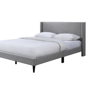 Shari Double Bed Dark Grey Fabric