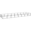 vidaXL Dog Kennel Black Steel Outdoor Puppy Enclosure Dog Pet Supply Cage 800x200x70 cm