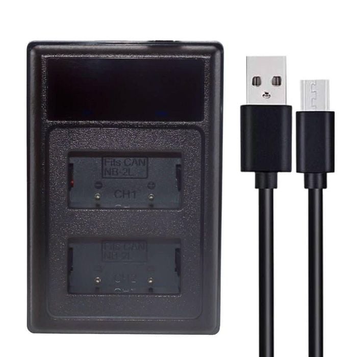 Nb-2l Nb-2lh Dual Usb Battery Charger For Canon Eos 350d 400d G7 G9 Zr100 Zr200