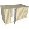 Build-a-Shed 1.5 x 3.7 x 2m Single Hinged Side Door Skillion Shed - Cream