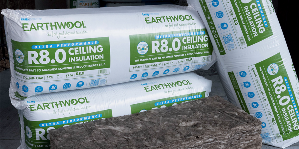 A close up of Knauf Insulation’s Earthwool R8.0 insulation