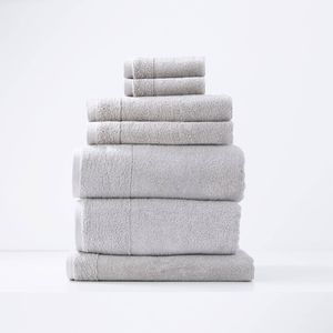 7pc Renee Taylor Aireys Hand/Face Bath/Towel Set Zero Twist Cotton 650GSM Vapour