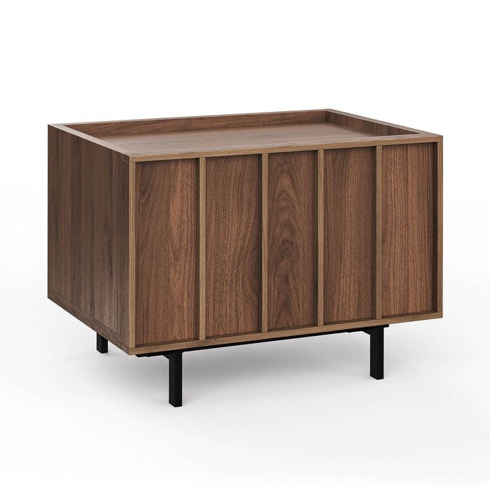 Linea 55cm Light Walnut 1 Drawer Bedside Table