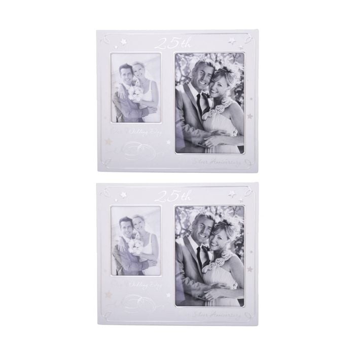 2PK Gibson Gifts 25th Annivers Collage Frame R Home Decor Photo Frames