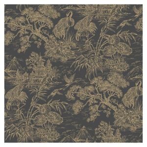 Natoru Charcoal Gold Wallpaper by Holden Decor  10.05m by  53cm