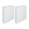 2x Marbig Clearview Hi-cap 3 D-ring 65mm A4 Binder File Document Organiser White