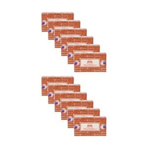 12PK Satya Home Fragrance Scented Incense Sticks Packet Set 15gm Musk