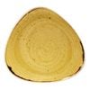 Churchill Stonecast Triangle Plate Mustard Seed Yellow 229mm Ceramic Tableware Dining Case Of 12
