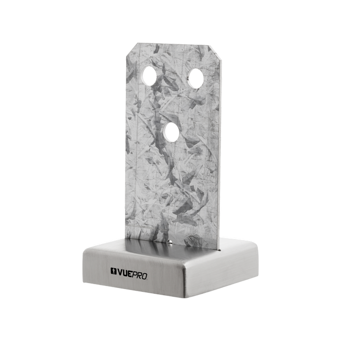 VUEPRO 90mm Galvanised Concealed Bolt Down Post Support - Each