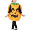 Pumpkin Halloween Costume Child Halloween Veggie Tabard with Printed Face and Collar - Orange, TODDLER