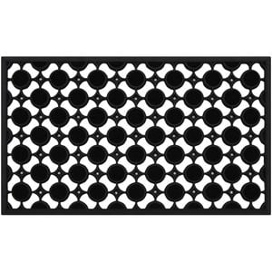 Bayliss 45 x 75cm Black Iron Gate Stipple Rubber Outdoor Mat