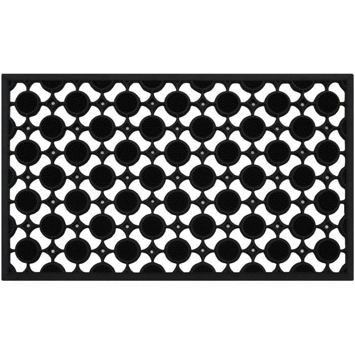 Bayliss 45 x 75cm Black Iron Gate Stipple Rubber Outdoor Mat