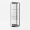East Glass Display 7 Tier Cabinet Trophy Display Storage Shelf 2 Door Black