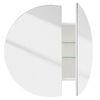 CIBO 800mm White Circle Mirrored Shaving Cabinet