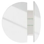 CIBO 800mm White Circle Mirrored Shaving Cabinet