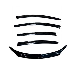 Black Bonnet Protector &amp; Weathershields Stone Chip Guard for Hyundai Santa Fe 2012-2018