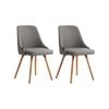 2x Dining Chairs Grey