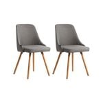2x Dining Chairs Grey