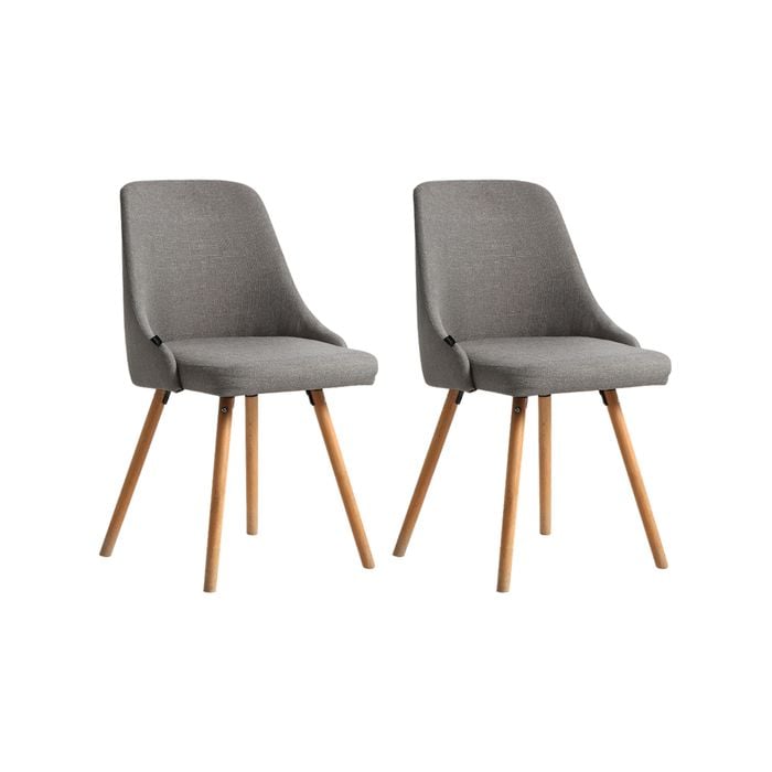 2x Dining Chairs Grey