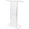 Vevor Acrylic Podium with Wide Reading Surface and Storage Shelf for Church Office School