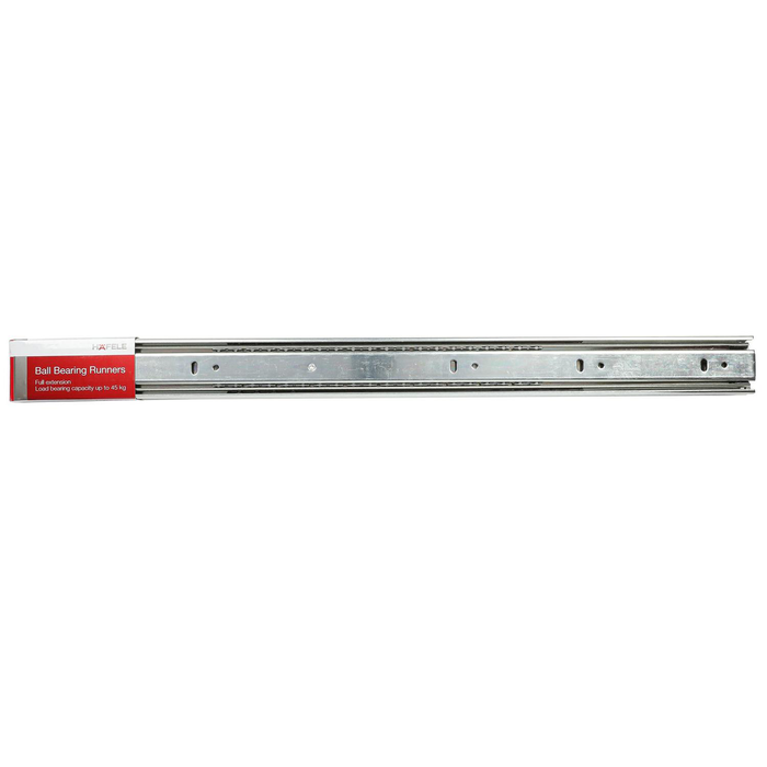 Hafele 550mm Silver Ball Bearing Runners - Pair 