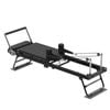 Advwin Home Foldable Pilates Reformer Machine Exercise Equipment with Wheels 120kg Capacity Black