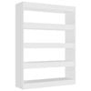 vidaXL Book Cabinet/Room Divider White Storage Cabinet Bookcase Shelf Rack