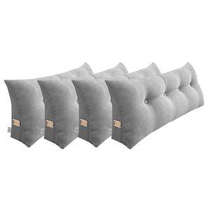 SOGA 4x 120cm Silver Wedge Pillows